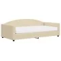 Sofa bed with cream fabric mattress 100x200 cm by vidaXL, Beds and slatted bases - Ref: Foro24-3197179, Price: 376,04 €, Disc...