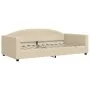 Sofa bed with cream fabric mattress 100x200 cm by vidaXL, Beds and slatted bases - Ref: Foro24-3197179, Price: 376,04 €, Disc...
