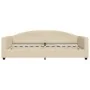 Sofa bed with cream fabric mattress 100x200 cm by vidaXL, Beds and slatted bases - Ref: Foro24-3197179, Price: 376,04 €, Disc...