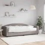 Sofa bed with taupe gray fabric mattress 100x200 cm by vidaXL, Beds and slatted bases - Ref: Foro24-3197178, Price: 376,36 €,...