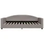 Sofa bed with taupe gray fabric mattress 100x200 cm by vidaXL, Beds and slatted bases - Ref: Foro24-3197178, Price: 376,36 €,...