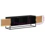 Mueble de TV madera maciza de mango y hierro 110x30x40 cm de vidaXL, Muebles TV - Ref: Foro24-353889, Precio: 233,46 €, Descu...