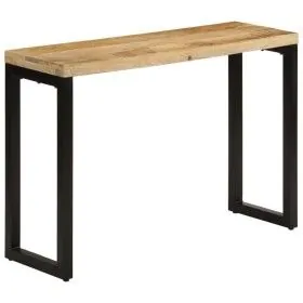 Solid rough mango wood console table 110x35x76 cm by vidaXL, Side tables - Ref: Foro24-353909, Price: 171,54 €, Discount: %