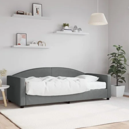 Sofá cama con colchón tela gris oscuro 90x190 cm de vidaXL, Camas y somieres - Ref: Foro24-3197181, Precio: 303,89 €, Descuen...