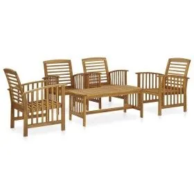Garden furniture set 5 pieces solid acacia wood by vidaXL, Garden sets - Ref: Foro24-3057974, Price: 342,27 €, Discount: %