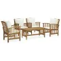 Garden furniture and cushions set 5 pieces solid acacia wood by vidaXL, Garden sets - Ref: Foro24-3057978, Price: 463,49 €, D...