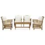 Garden furniture and cushions set 5 pieces solid acacia wood by vidaXL, Garden sets - Ref: Foro24-3057978, Price: 463,49 €, D...
