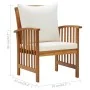 Garden furniture and cushions set 5 pieces solid acacia wood by vidaXL, Garden sets - Ref: Foro24-3057978, Price: 463,49 €, D...