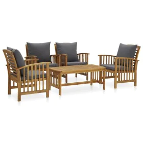 Garden furniture and cushions set 5 pieces solid acacia wood by vidaXL, Garden sets - Ref: Foro24-3057982, Price: 462,68 €, D...
