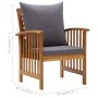 Garden furniture and cushions set 5 pieces solid acacia wood by vidaXL, Garden sets - Ref: Foro24-3057982, Price: 462,68 €, D...