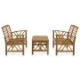 Juego de muebles de jardín 3 piezas madera maciza de acacia de vidaXL, Conjuntos de jardín - Ref: Foro24-3057984, Precio: 306...