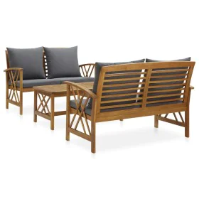 3-teiliges Gartenmöbel mit Kissen aus massivem Akazienholz von vidaXL, Gartensets - Ref: Foro24-3057992, Preis: 460,72 €, Rab...