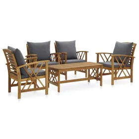 5-Piece Garden Set with Cushions Solid Acacia Wood by vidaXL, Garden sets - Ref: Foro24-3057994, Price: 456,16 €, Discount: %