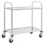 2-level stainless steel kitchen cart 96.5x55x90 cm by vidaXL, Kitchen and dining carts - Ref: Foro24-50912, Price: 113,47 €, ...