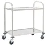 2-stufiger Küchenwagen aus Edelstahl, 96,5 x 55 x 90 cm von vidaXL, Küchen- und Speisewagen - Ref: Foro24-50912, Preis: 113,4...