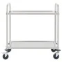 2-level stainless steel kitchen cart 96.5x55x90 cm by vidaXL, Kitchen and dining carts - Ref: Foro24-50912, Price: 113,47 €, ...