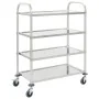 4-level stainless steel kitchen cart 107x55x125 cm by vidaXL, Kitchen and dining carts - Ref: Foro24-50916, Price: 150,16 €, ...