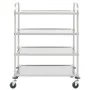 4-level stainless steel kitchen cart 107x55x125 cm by vidaXL, Kitchen and dining carts - Ref: Foro24-50916, Price: 150,16 €, ...