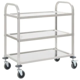 3-Höhen-Küchenwagen 95x45x83,5 cm aus Edelstahl von vidaXL, Küchen- und Speisewagen - Ref: Foro24-50915, Preis: 109,83 €, Rab...