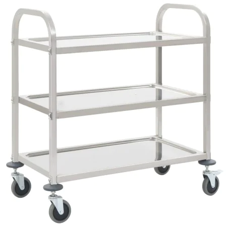 3-Höhen-Küchenwagen 95x45x83,5 cm aus Edelstahl von vidaXL, Küchen- und Speisewagen - Ref: Foro24-50915, Preis: 109,83 €, Rab...