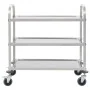 3-height kitchen cart 96.5x55x90 cm stainless steel by vidaXL, Kitchen and dining carts - Ref: Foro24-50914, Price: 91,98 €, ...