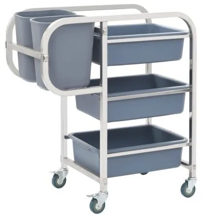 Kitchen cart with plastic containers 82x43.5x93 cm by vidaXL, Kitchen and dining carts - Ref: Foro24-50918, Price: 137,18 €, ...
