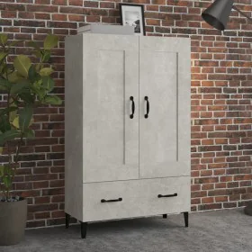 Aparador de madera contrachapada gris hormigón 70x31x115 cm de vidaXL, Aparadores - Ref: Foro24-812577, Precio: 91,00 €, Desc...