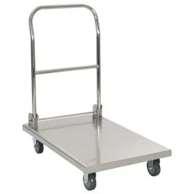 Silberner Gepäckwagen aus Edelstahl, 82x53x86 cm von vidaXL, Küchen- und Speisewagen - Ref: Foro24-50919, Preis: 126,92 €, Ra...