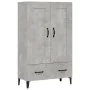 Aparador de madera contrachapada gris hormigón 70x31x115 cm de vidaXL, Aparadores - Ref: Foro24-812577, Precio: 90,99 €, Desc...