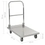 Silver stainless steel luggage trolley 82x53x86 cm by vidaXL, Kitchen and dining carts - Ref: Foro24-50919, Price: 121,83 €, ...