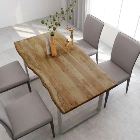 Solid acacia wood dining table 154x80x76 cm by vidaXL, Kitchen and dining tables - Ref: Foro24-286477, Price: 270,75 €, Disco...