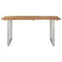 Esstisch aus massivem Akazienholz, 154 x 80 x 76 cm von vidaXL, Küchen- und Esstische - Ref: Foro24-286477, Preis: 270,73 €, ...