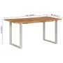 Solid acacia wood dining table 154x80x76 cm by vidaXL, Kitchen and dining tables - Ref: Foro24-286477, Price: 270,73 €, Disco...