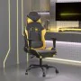 Gaming chair with footrest black gold synthetic leather by vidaXL, Gaming chairs - Ref: Foro24-3143655, Price: 119,83 €, Disc...