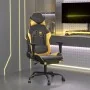Gaming-Stuhl mit Fußstütze aus schwarzgoldenem Kunstleder von vidaXL, Gaming-Stühle - Ref: Foro24-3143655, Preis: 119,83 €, R...