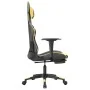 Gaming-Stuhl mit Fußstütze aus schwarzgoldenem Kunstleder von vidaXL, Gaming-Stühle - Ref: Foro24-3143701, Preis: 133,79 €, R...