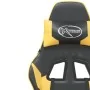 Silla gaming con reposapiés cuero sintético negro dorado de vidaXL, Sillones para videojuegos - Ref: Foro24-3143701, Precio: ...