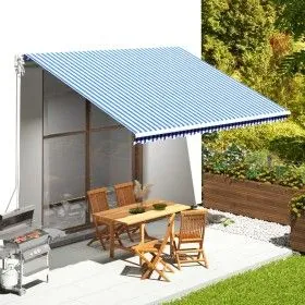 Replacement fabric for blue and white awning 4.5x3.5 m by vidaXL, Awnings - Ref: Foro24-311920, Price: 68,34 €, Discount: %