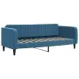 Sofa bed with blue velvet mattress 80x200 cm by vidaXL, Beds and slatted bases - Ref: Foro24-3197031, Price: 309,07 €, Discou...