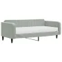Sofa bed with light gray velvet mattress 100x200 cm by vidaXL, Beds and slatted bases - Ref: Foro24-3197046, Price: 370,62 €,...