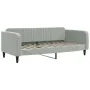 Sofa bed with light gray velvet mattress 100x200 cm by vidaXL, Beds and slatted bases - Ref: Foro24-3197046, Price: 370,62 €,...