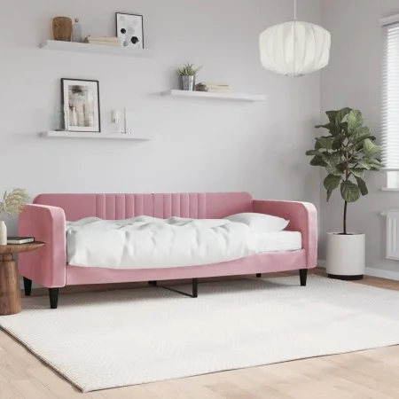 Schlafsofa mit rosa Samtmatratze 80x200 cm von vidaXL, Betten und Lattenroste - Ref: Foro24-3197035, Preis: 307,62 €, Rabatt: %