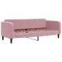 Sofa bed with pink velvet mattress 80x200 cm by vidaXL, Beds and slatted bases - Ref: Foro24-3197035, Price: 307,62 €, Discou...