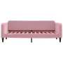 Sofa bed with pink velvet mattress 80x200 cm by vidaXL, Beds and slatted bases - Ref: Foro24-3197035, Price: 307,62 €, Discou...