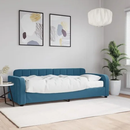 Schlafsofa mit blauer Samtmatratze 80x200 cm von vidaXL, Betten und Lattenroste - Ref: Foro24-3196897, Preis: 325,72 €, Rabat...