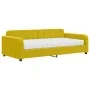 Sofa bed with yellow velvet mattress 100x200 cm by vidaXL, Beds and slatted bases - Ref: Foro24-3196917, Price: 366,56 €, Dis...