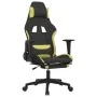 Gaming chair with footrest in light green and black fabric by vidaXL, Gaming chairs - Ref: Foro24-3143748, Price: 121,39 €, D...
