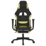 Gaming chair with footrest in light green and black fabric by vidaXL, Gaming chairs - Ref: Foro24-3143748, Price: 121,39 €, D...