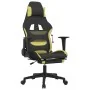 Gaming chair with footrest in light green and black fabric by vidaXL, Gaming chairs - Ref: Foro24-3143748, Price: 121,39 €, D...