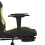 Gaming chair with footrest in light green and black fabric by vidaXL, Gaming chairs - Ref: Foro24-3143748, Price: 121,39 €, D...